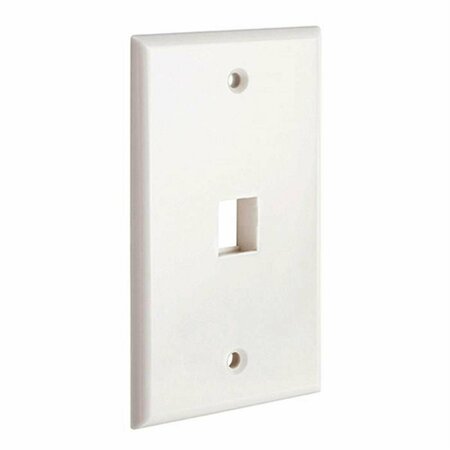 CMPLE Keystone Jack Wall Plate With One Hole Standard Keystone - White 626-N